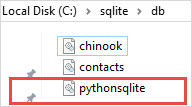 python sqlite create database