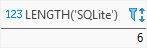 SQLite string functions - LENGTH function