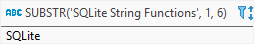 SQLite string functions - SUBSTR function