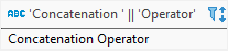 SQLite string functions - concatenation operator example